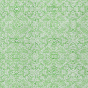 Homeroots 3' Artichoke Green Medallion Washable Area Rug - Stylish, Durable, Indoor Outdoor Decor Solution 3' X 5' Polyester 586792