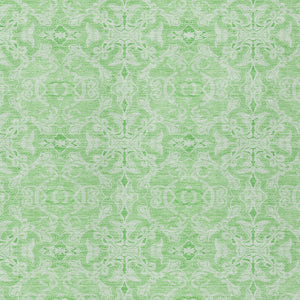 Homeroots 3' Artichoke Green Medallion Washable Area Rug - Stylish, Durable, Indoor Outdoor Decor Solution 8' X 10' Polyester 586795