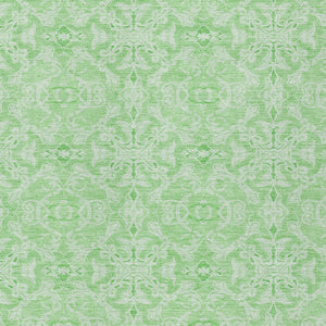 Homeroots 3' Artichoke Green Medallion Washable Area Rug - Stylish, Durable, Indoor Outdoor Decor Solution 9' X 12' Polyester 586796