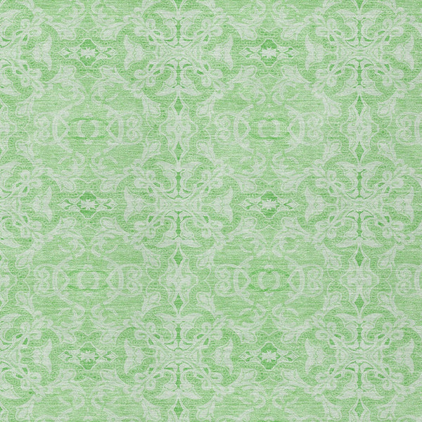 Homeroots 3' Artichoke Green Medallion Washable Area Rug - Stylish, Durable, Indoor Outdoor Decor Solution 10' X 14' Polyester 586797