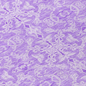 Homeroots 3' Artichoke Green Medallion Washable Area Rug - Stylish, Durable, Indoor Outdoor Decor Solution 8' Round Polyester 586800