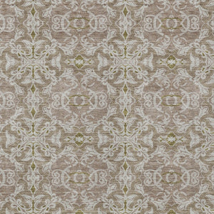 Homeroots 3' Artichoke Green Medallion Washable Area Rug - Stylish, Durable, Indoor Outdoor Decor Solution 5' X 8' Polyester 586805