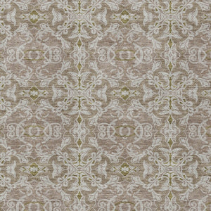 Homeroots 3' Artichoke Green Medallion Washable Area Rug - Stylish, Durable, Indoor Outdoor Decor Solution 10' X 14' Polyester 586809