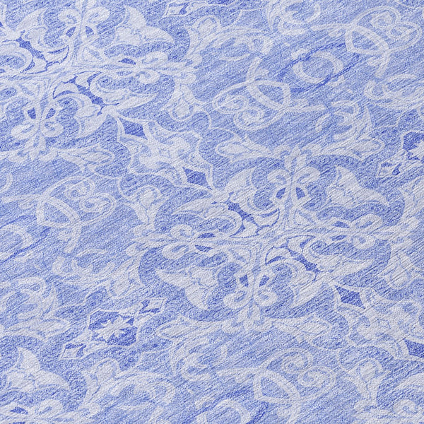 Homeroots 3' Artichoke Green Medallion Washable Area Rug - Stylish, Durable, Indoor Outdoor Decor Solution 8' Round Polyester 586818