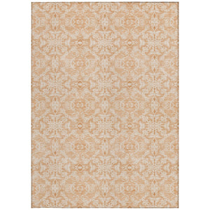 Homeroots 3' Artichoke Green Medallion Washable Area Rug - Stylish, Durable, Indoor Outdoor Decor Solution 3' X 5' Polyester 586822
