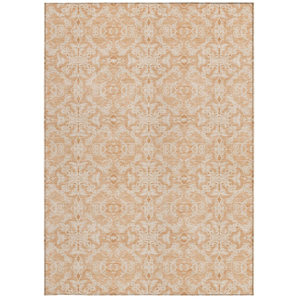 Homeroots 3' Artichoke Green Medallion Washable Area Rug - Stylish, Durable, Indoor Outdoor Decor Solution 9' X 12' Polyester 586826