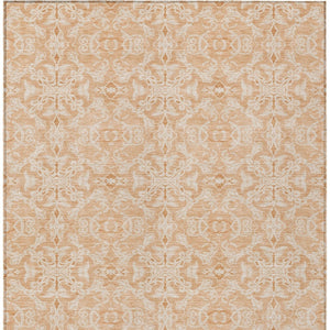 Homeroots 3' Artichoke Green Medallion Washable Area Rug - Stylish, Durable, Indoor Outdoor Decor Solution 9' X 12' Polyester 586826