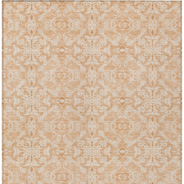 Homeroots 3' Artichoke Green Medallion Washable Area Rug - Stylish, Durable, Indoor Outdoor Decor Solution 9' X 12' Polyester 586826