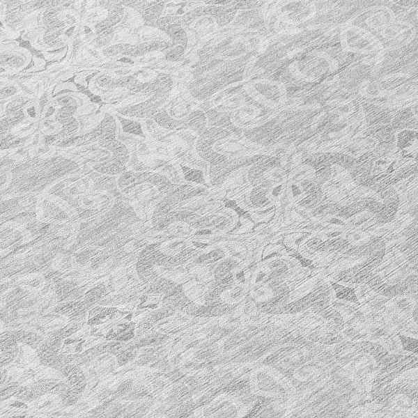 Homeroots 3' Artichoke Green Medallion Washable Area Rug - Stylish, Durable, Indoor Outdoor Decor Solution 8' Round Polyester 586830