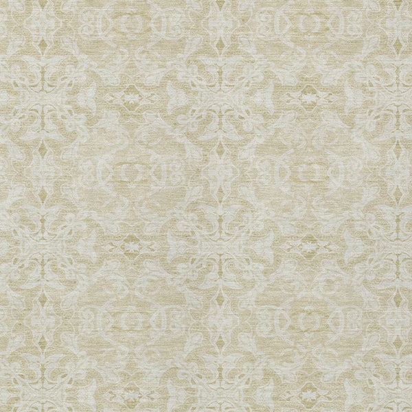 Homeroots 3' Artichoke Green Medallion Washable Area Rug - Stylish, Durable, Indoor Outdoor Decor Solution 5' X 8' Polyester 586835