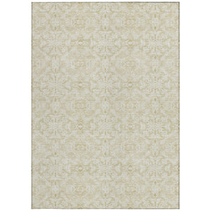 Homeroots 3' Artichoke Green Medallion Washable Area Rug - Stylish, Durable, Indoor Outdoor Decor Solution 8' X 10' Polyester 586837