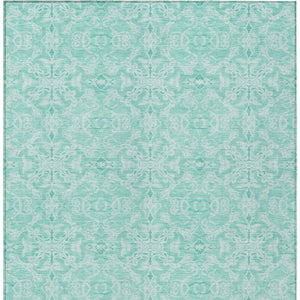 Homeroots 3' Artichoke Green Medallion Washable Area Rug - Stylish, Durable, Indoor Outdoor Decor Solution 3' X 5' Polyester 586840
