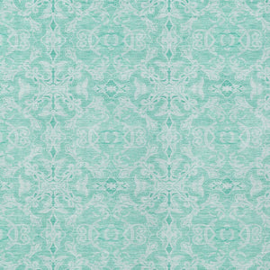 Homeroots 3' Artichoke Green Medallion Washable Area Rug - Stylish, Durable, Indoor Outdoor Decor Solution 10' X 14' Polyester 586845