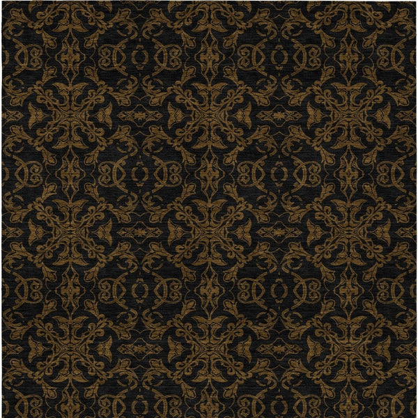 Homeroots 3' Brown And Black Medallion Washable Area Rug - Stylish, Durable, Indoor/Outdoor Decor Solution 5' X 8' Polyester 586847