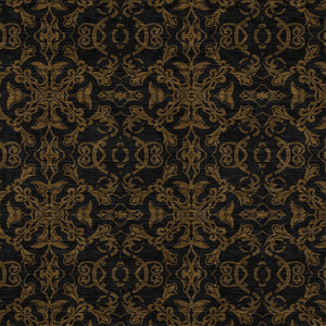 Homeroots 3' Brown And Black Medallion Washable Area Rug - Stylish, Durable, Indoor/Outdoor Decor Solution 5' X 8' Polyester 586847