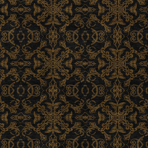 Homeroots 3' Brown And Black Medallion Washable Area Rug - Stylish, Durable, Indoor/Outdoor Decor Solution 8' X 10' Polyester 586849