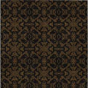 Homeroots 3' Brown And Black Medallion Washable Area Rug - Stylish, Durable, Indoor/Outdoor Decor Solution 10' X 14' Polyester 586851