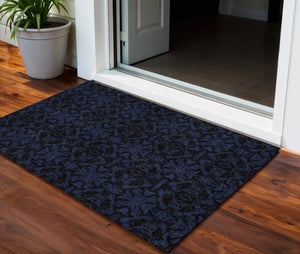 Homeroots 3' Brown And Black Medallion Washable Area Rug - Stylish, Durable, Indoor/Outdoor Decor Solution 3' X 5' Polyester 586852