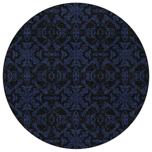 Homeroots 3' Brown And Black Medallion Washable Area Rug - Stylish, Durable, Indoor/Outdoor Decor Solution 8' Round Polyester 586854