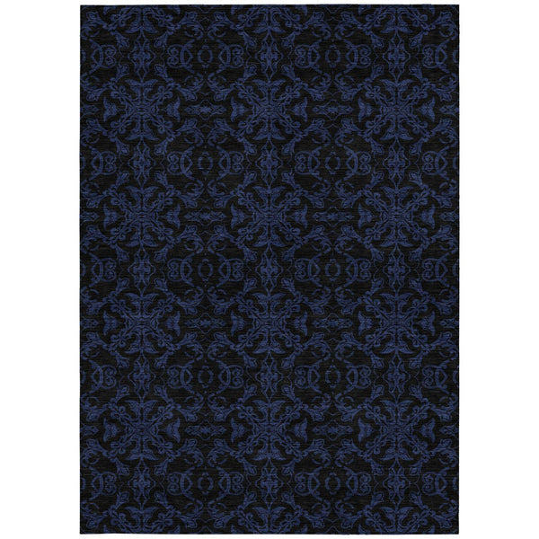 Homeroots 3' Brown And Black Medallion Washable Area Rug - Stylish, Durable, Indoor/Outdoor Decor Solution 8' X 10' Polyester 586855