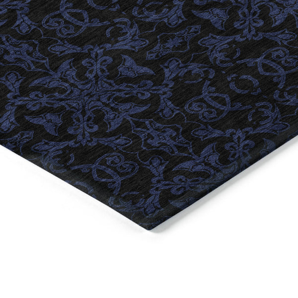 Homeroots 3' Brown And Black Medallion Washable Area Rug - Stylish, Durable, Indoor/Outdoor Decor Solution 9' X 12' Polyester 586856