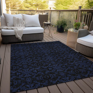 Homeroots 3' Brown And Black Medallion Washable Area Rug - Stylish, Durable, Indoor/Outdoor Decor Solution 10' X 14' Polyester 586857