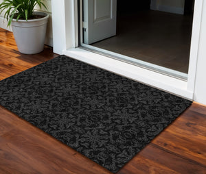 Homeroots 3' Brown And Black Medallion Washable Area Rug - Stylish, Durable, Indoor/Outdoor Decor Solution 3' X 5' Polyester 586858