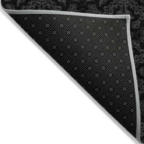 Homeroots 3' Brown And Black Medallion Washable Area Rug - Stylish, Durable, Indoor/Outdoor Decor Solution 3' X 5' Polyester 586858