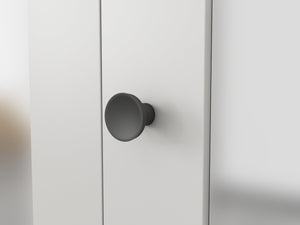 English Elm 30 in Matte Mdf Bi-fold Door with Frosted Glass Panels Hardware and Handle Included B2763P483198