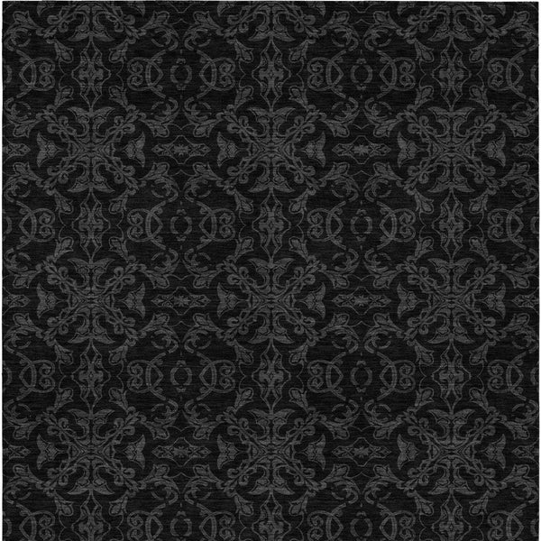 Homeroots 3' Brown And Black Medallion Washable Area Rug - Stylish, Durable, Indoor/Outdoor Decor Solution 10' X 14' Polyester 586863