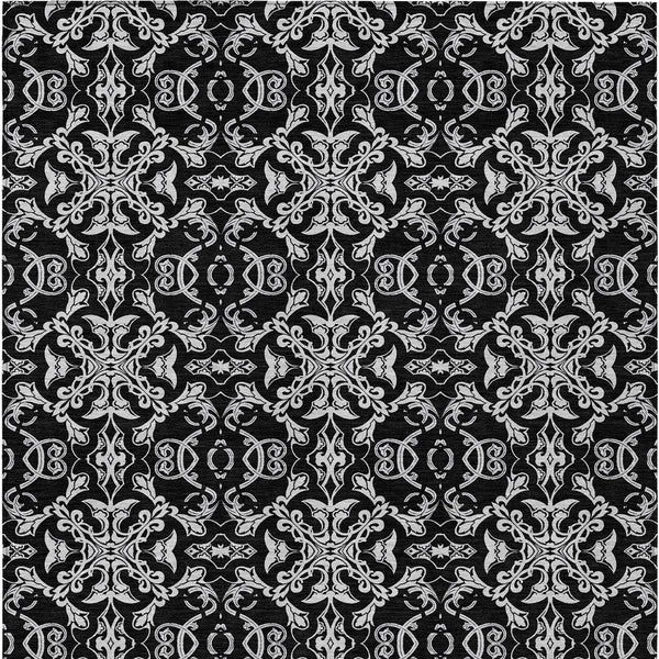 Homeroots 3' Brown And Black Medallion Washable Area Rug - Stylish, Durable, Indoor/Outdoor Decor Solution 3' X 5' Polyester 586864