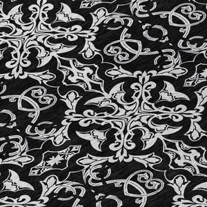 Homeroots 3' Brown And Black Medallion Washable Area Rug - Stylish, Durable, Indoor/Outdoor Decor Solution 8' Round Polyester 586866