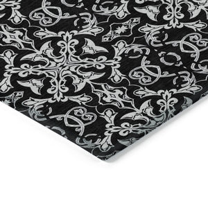 Homeroots 3' Brown And Black Medallion Washable Area Rug - Stylish, Durable, Indoor/Outdoor Decor Solution 8' X 10' Polyester 586867