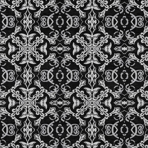 Homeroots 3' Brown And Black Medallion Washable Area Rug - Stylish, Durable, Indoor/Outdoor Decor Solution 8' X 10' Polyester 586867