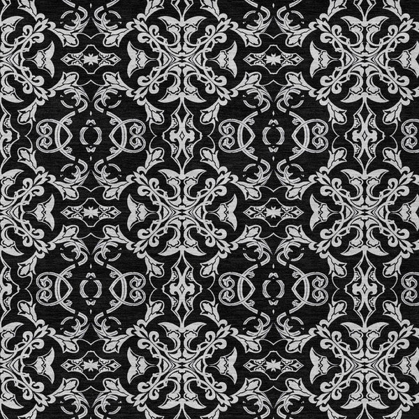 Homeroots 3' Brown And Black Medallion Washable Area Rug - Stylish, Durable, Indoor/Outdoor Decor Solution 9' X 12' Polyester 586868