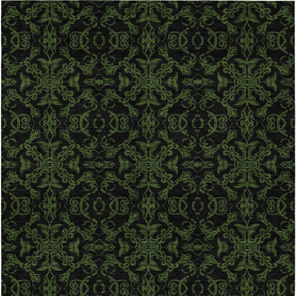 Homeroots 3' Brown And Black Medallion Washable Area Rug - Stylish, Durable, Indoor/Outdoor Decor Solution 5' X 8' Polyester 586871