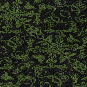 Homeroots 3' Brown And Black Medallion Washable Area Rug - Stylish, Durable, Indoor/Outdoor Decor Solution 8' Round Polyester 586872