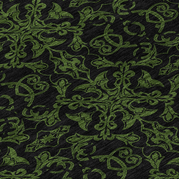 Homeroots 3' Brown And Black Medallion Washable Area Rug - Stylish, Durable, Indoor/Outdoor Decor Solution 8' Round Polyester 586872