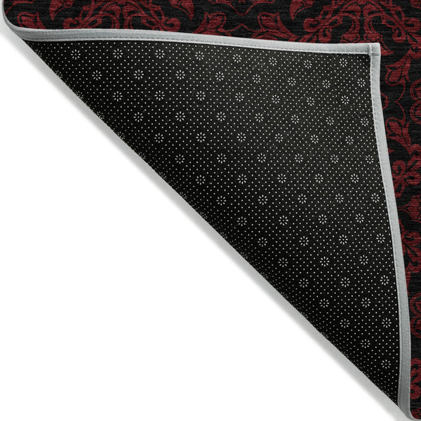 Homeroots 3' Brown And Black Medallion Washable Area Rug - Stylish, Durable, Indoor/Outdoor Decor Solution 5' X 8' Polyester 586877