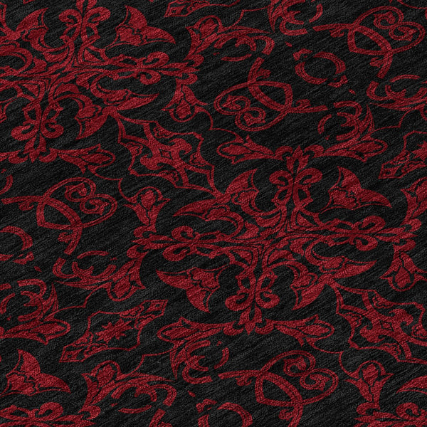 Homeroots 3' Brown And Black Medallion Washable Area Rug - Stylish, Durable, Indoor/Outdoor Decor Solution 8' Round Polyester 586878