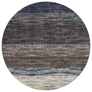 HomeRoots 5' Ombre Washable Area Rug in Beige, Ivory & Brown - Stylish, Durable Indoor/Outdoor Décor Solution 8' Round 586884