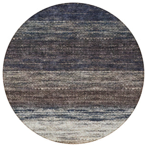 Homeroots 3' Beige Ivory And Brown Ombre Washable Area Rug – Perfect For Indoor & Outdoor Spaces, Durable Design 8' Round Polyester 586884