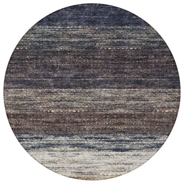 Homeroots 3' Beige Ivory And Brown Ombre Washable Area Rug – Perfect For Indoor & Outdoor Spaces, Durable Design 8' Round Polyester 586884