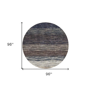 Homeroots 3' Beige Ivory And Brown Ombre Washable Area Rug – Perfect For Indoor & Outdoor Spaces, Durable Design 8' Round Polyester 586884