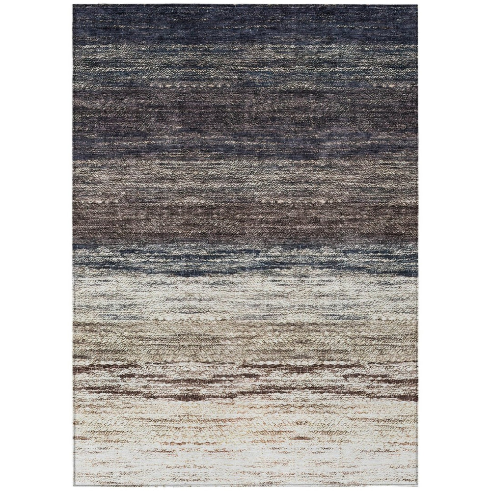 HomeRoots 5' Ombre Washable Area Rug in Beige, Ivory & Brown - Stylish, Durable Indoor/Outdoor Décor Solution 8' X 10' 586885
