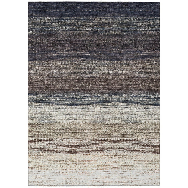 HomeRoots 5' Ombre Washable Area Rug in Beige, Ivory & Brown - Stylish, Durable Indoor/Outdoor Décor Solution 10' X 14' 586887