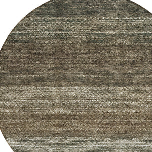 Homeroots 3' Beige Ivory And Brown Ombre Washable Area Rug – Perfect For Indoor & Outdoor Spaces, Durable Design 8' Round Polyester 586890