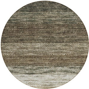 Homeroots 3' Beige Ivory And Brown Ombre Washable Area Rug – Perfect For Indoor & Outdoor Spaces, Durable Design 8' Round Polyester 586890