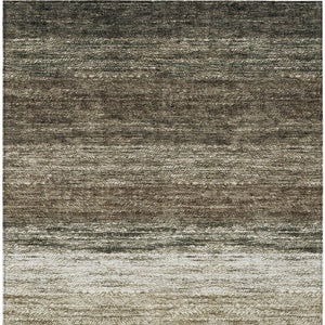 Homeroots 3' Beige Ivory And Brown Ombre Washable Area Rug – Perfect For Indoor & Outdoor Spaces, Durable Design 10' X 14' Polyester 586893