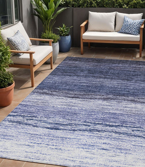 Homeroots 3' Beige Ivory And Brown Ombre Washable Area Rug – Perfect For Indoor & Outdoor Spaces, Durable Design 5' X 8' Polyester 586895